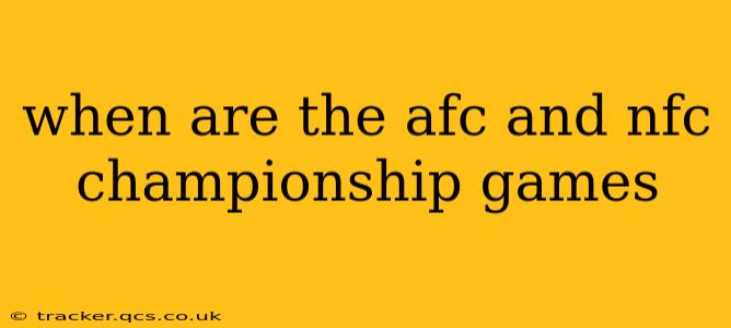when are the afc and nfc championship games