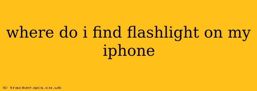 where do i find flashlight on my iphone