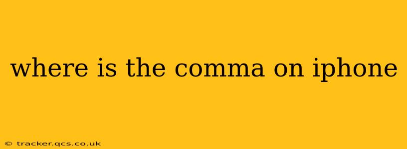 where is the comma on iphone