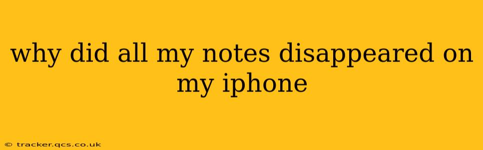why did all my notes disappeared on my iphone