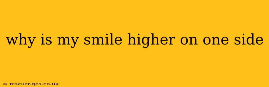 why is my smile higher on one side