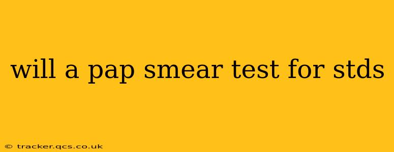 will a pap smear test for stds