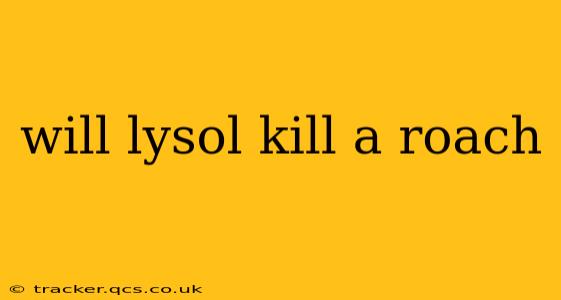 will lysol kill a roach