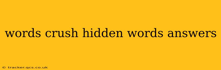 words crush hidden words answers