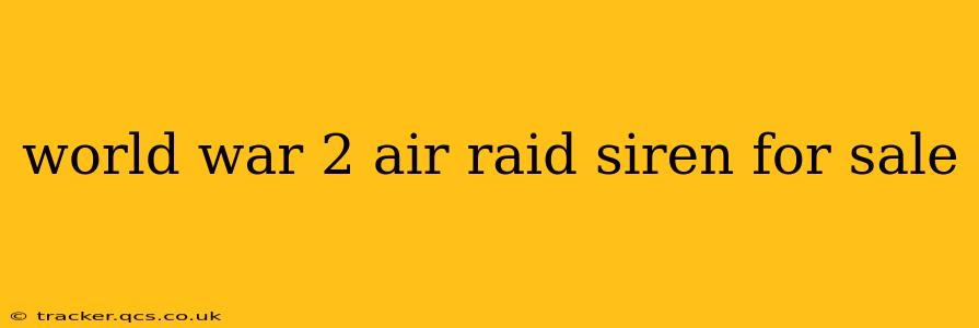 world war 2 air raid siren for sale