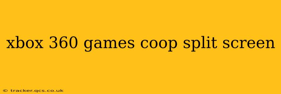 xbox 360 games coop split screen