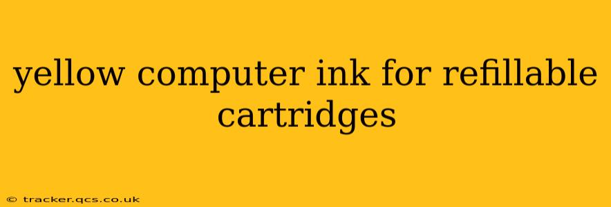 yellow computer ink for refillable cartridges