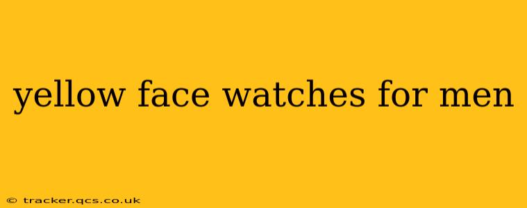 yellow face watches for men
