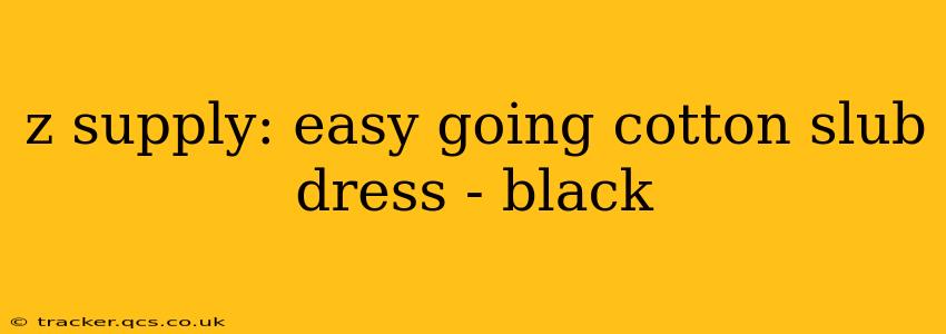 z supply: easy going cotton slub dress - black